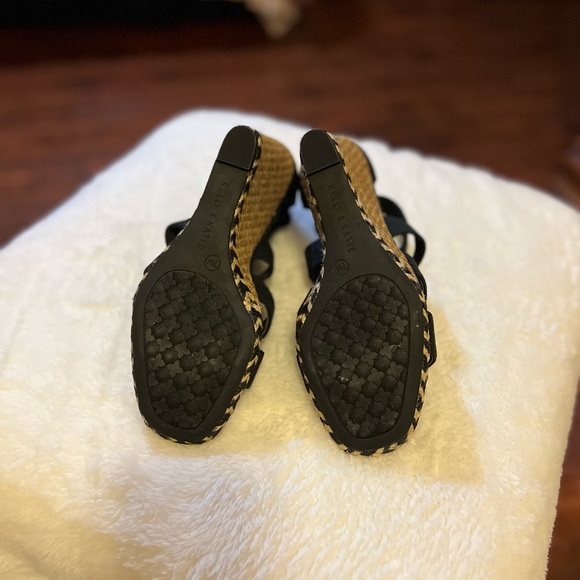 Kelly & Katie Black Espadrille Wedges - Picture 5 of 5